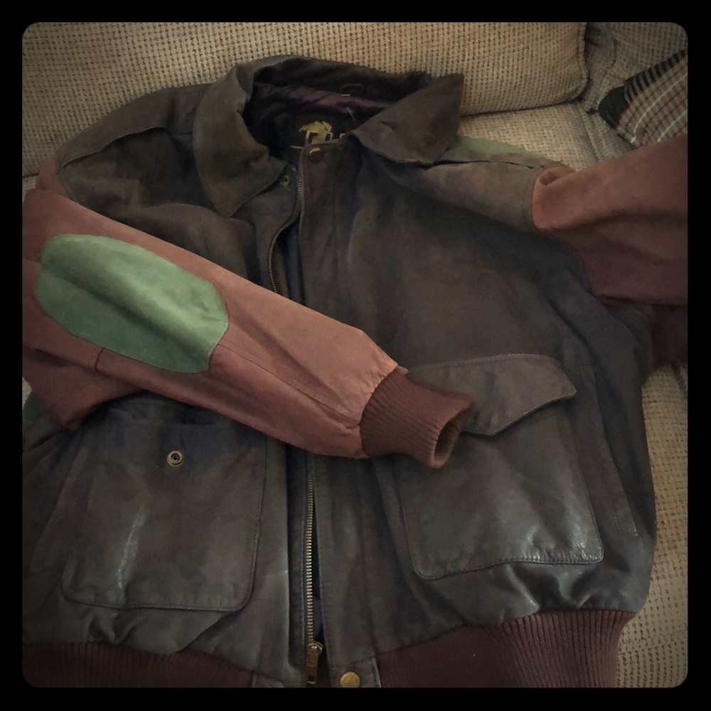Fluid vintage leather coat
